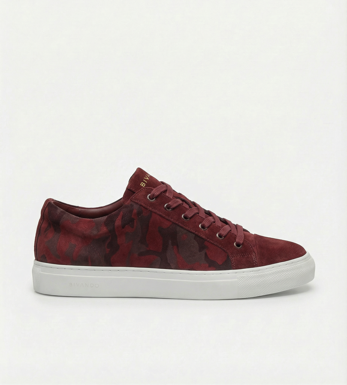 Bivando KA 1 burgundy kamouflage-sneaker från sidan