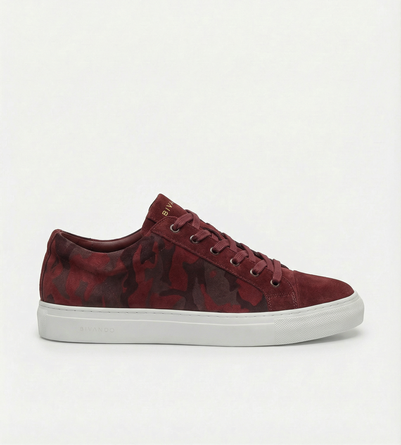 Bivando KA 1 burgundy kamouflage-sneaker från sidan